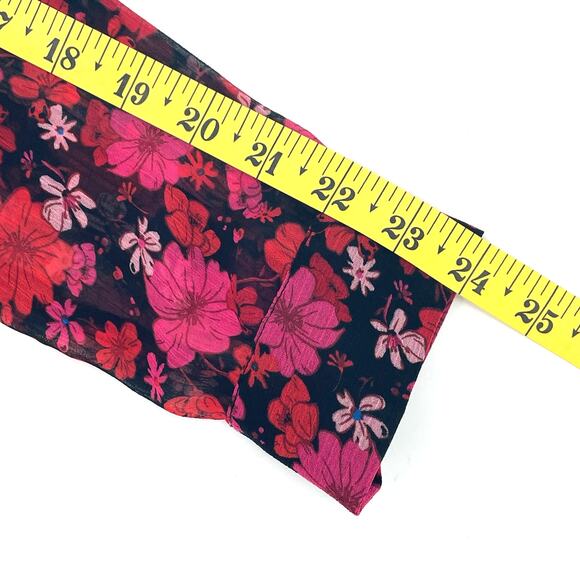 Kut From The Kloth Women's Sheer Floral Blouse, Sz. L Fairy Whimsygoth - Picture 6 of 9